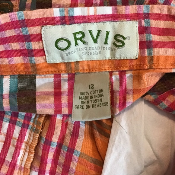 Orvis Skirts Vintage Orvis Orange Plaid Cotton Skirt Poshmark